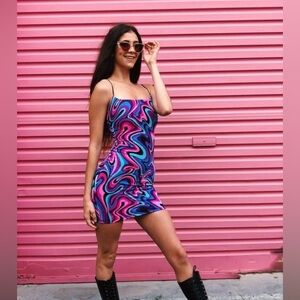 Zalie Neon Bubblegum Mini Festival Dress